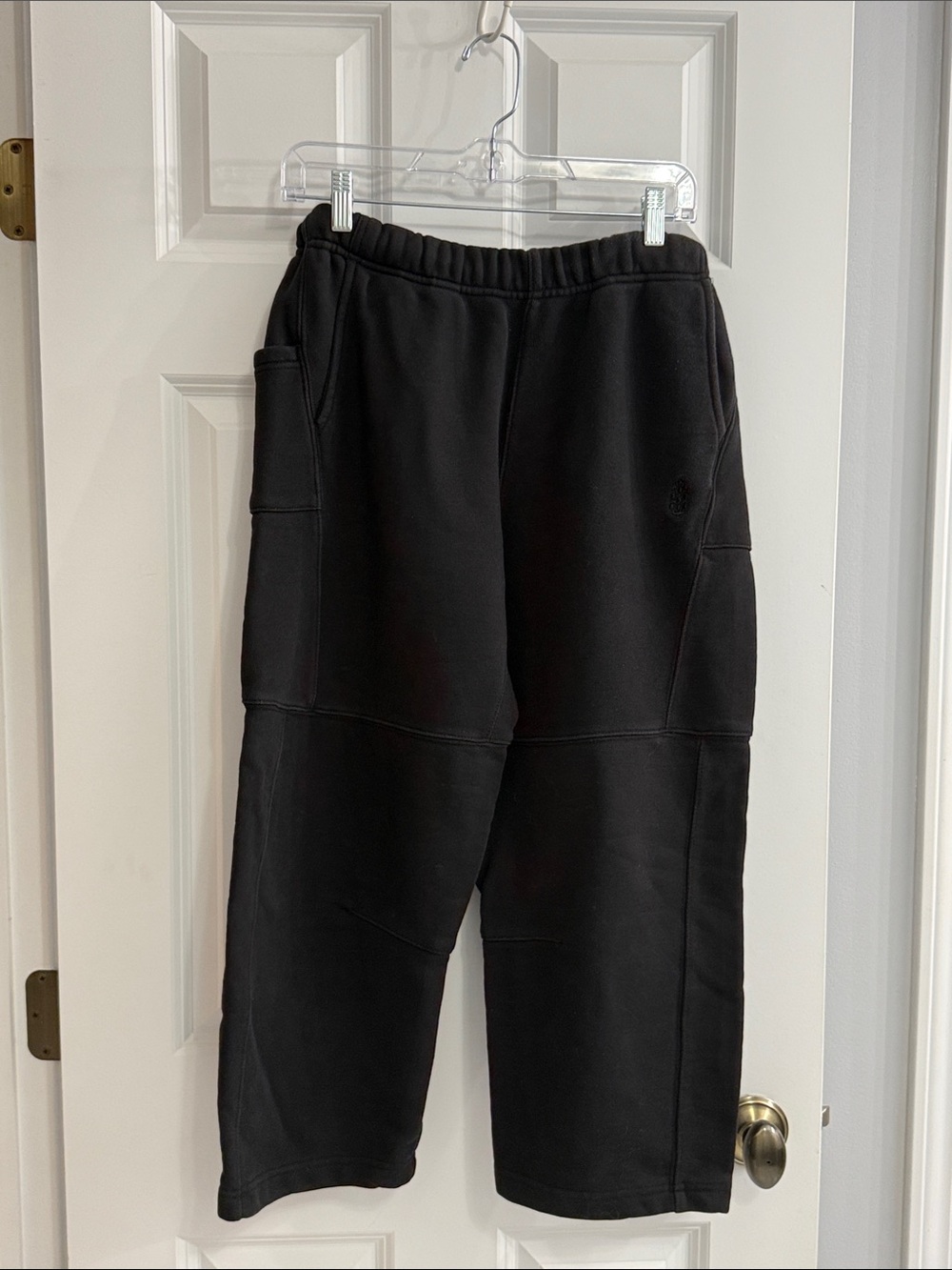 Free People Black Wide-Leg Track Pants
